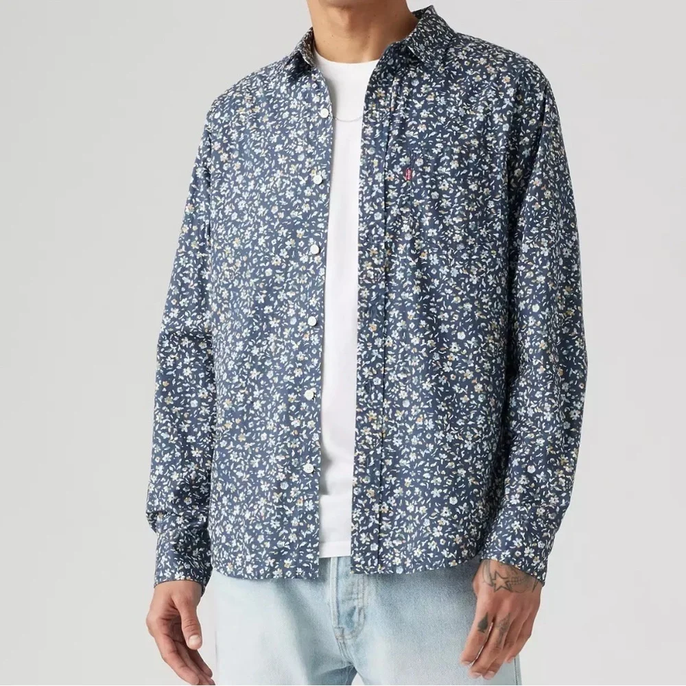 Levi's Classic One Pocket Standard Fit Floral Button-Up Shirt NWT 3XL